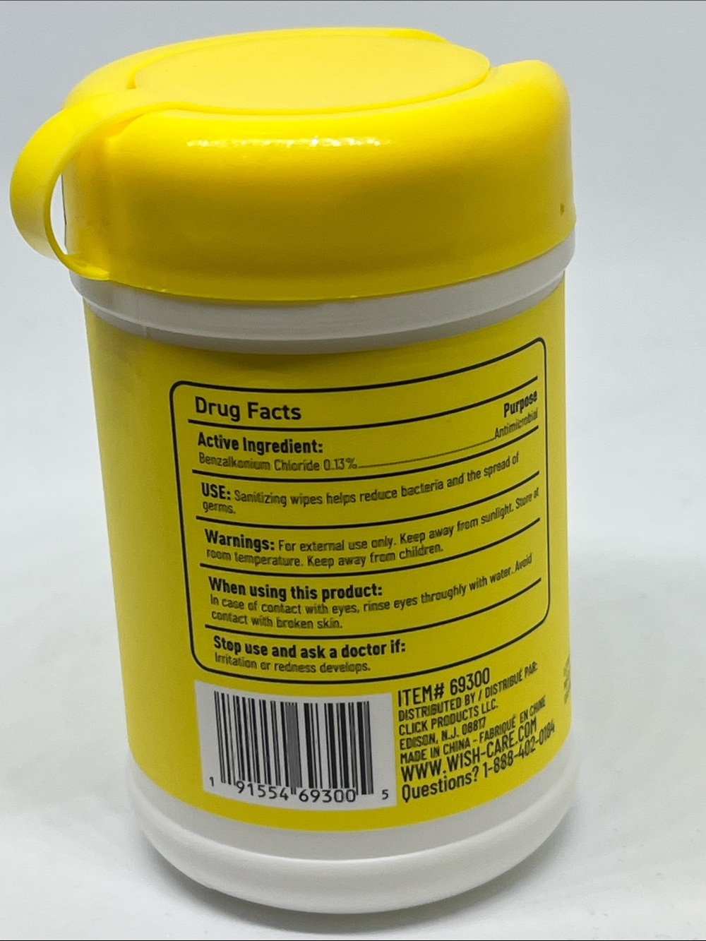 Wish Sanitizing Hand Wipes - Pick (1) Travel Canister with Clip - Picture 8 of 14